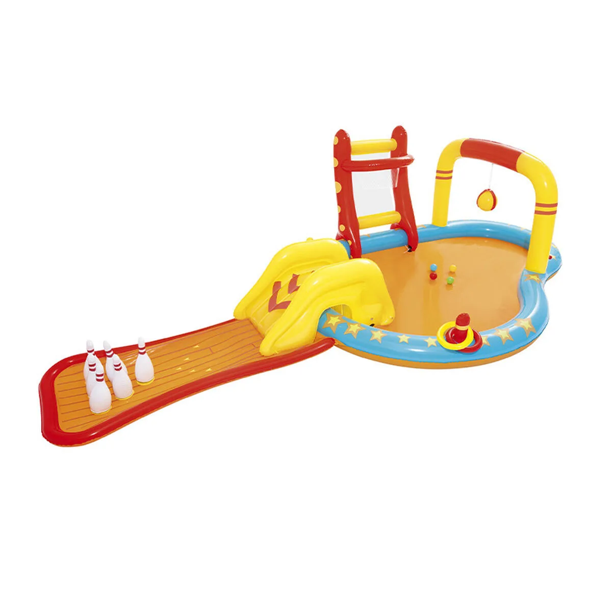 bestway piscine gonflable parc de jeux bowling 435x213x117 cm 2 ans jardin 53068 d140040015. Notre équipe chez Diaytar est votre équipe de choc, dévouée à débusquer les produits qui méritent votre attention.