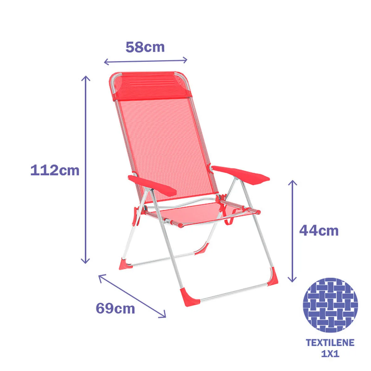 marbueno chaise pliante 5 positions aluminium avec coussin corail plage et piscine 69x58x110 cm 10360 d140007239. Diaytar : là où le shopping devient une forme d'art. Curateur d'un quotidien plus beau et plus fonctionnel.