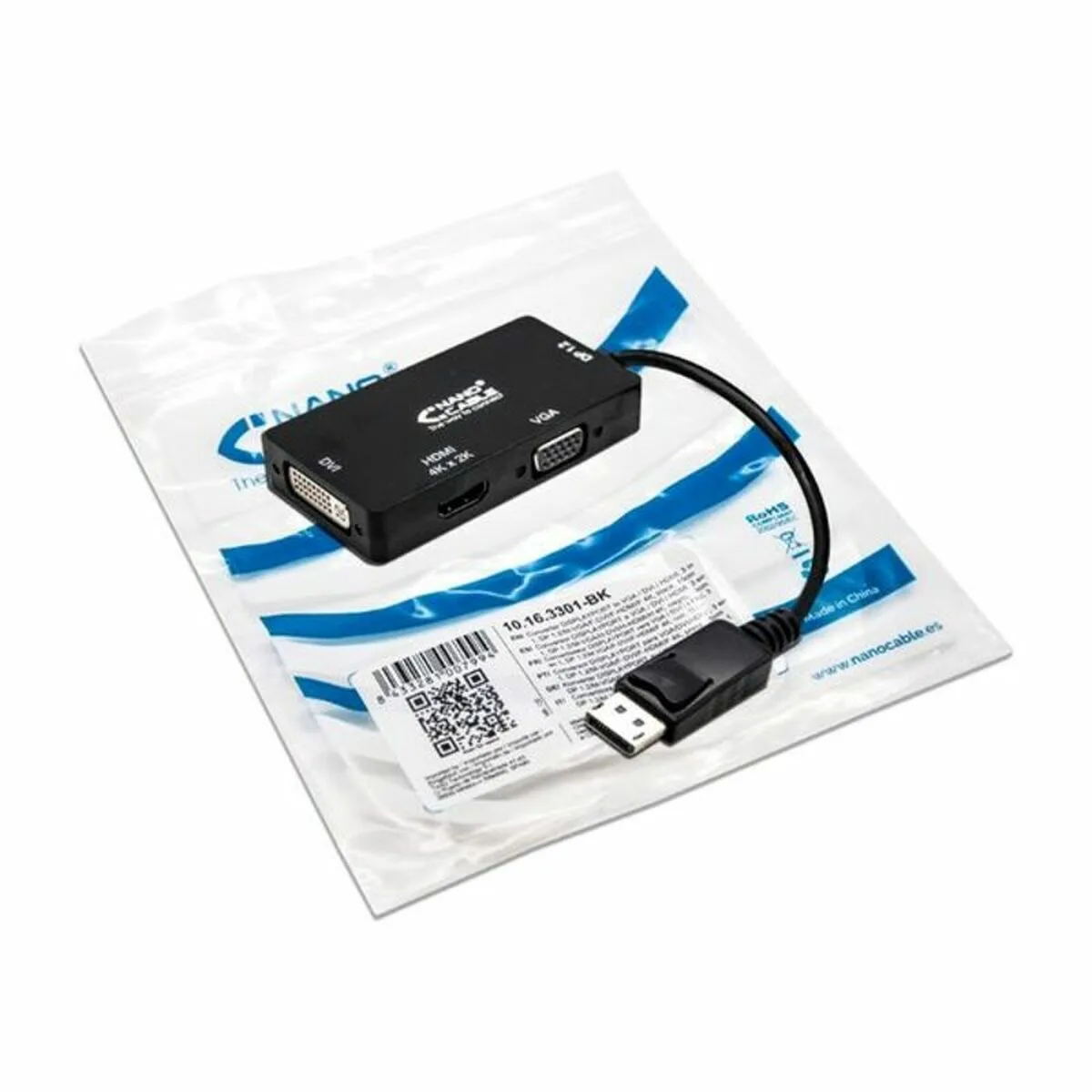 Adaptateur displayport vers vga dvi hdmi 3 en 1 nanocable 10 16 3301 bk noir s990486959. Diaytar, c'est la vitrine permanente des innovations produits qui vont faire parler d'elles dans les mois à venir.
