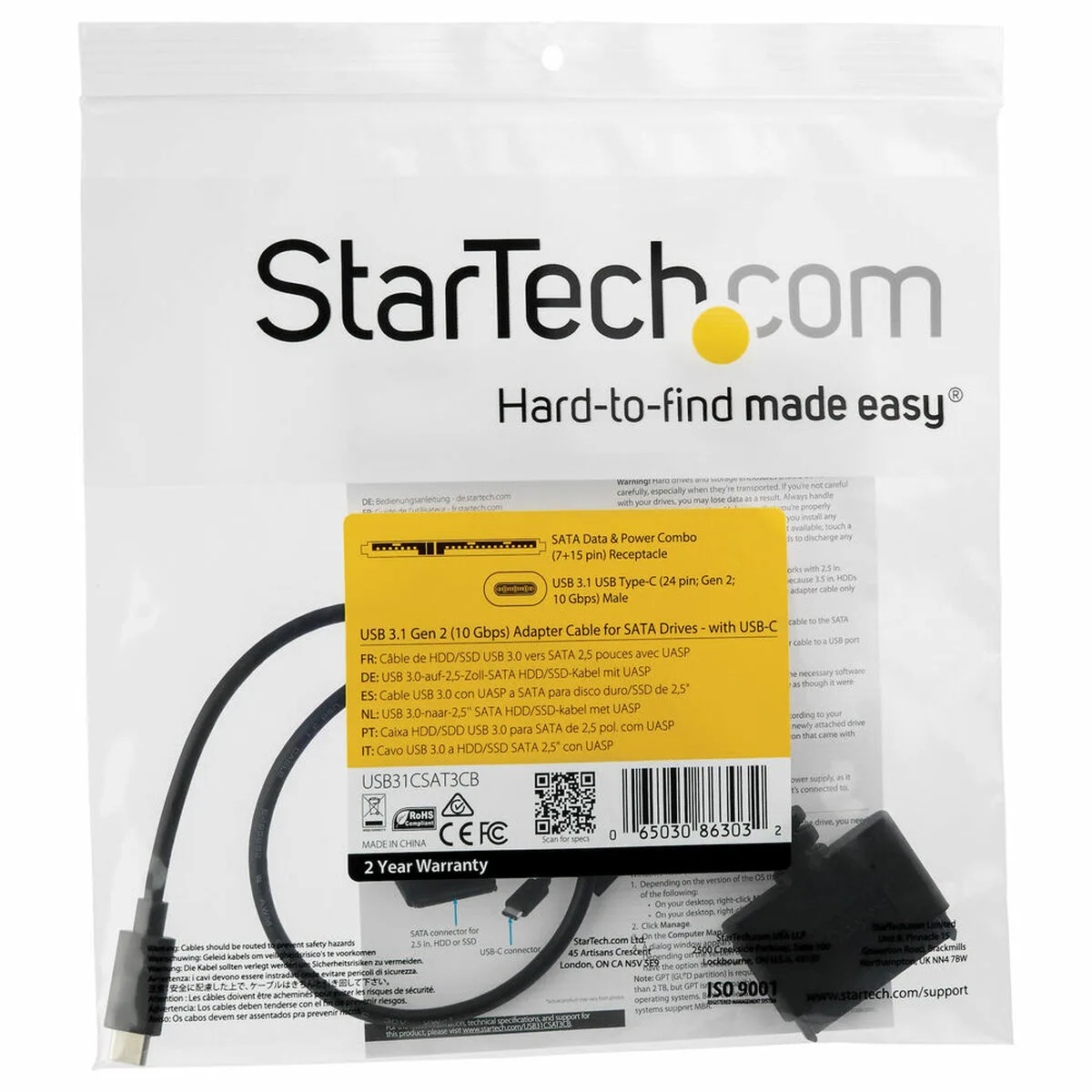 Adaptateur usb vers sata pour disque dur startech usb31csat3cb 2 5 s5505767662. Bien plus qu'un site, Diaytar est un club. Le club de ceux qui savent reconnaître la valeur d'un produit exceptionnel.