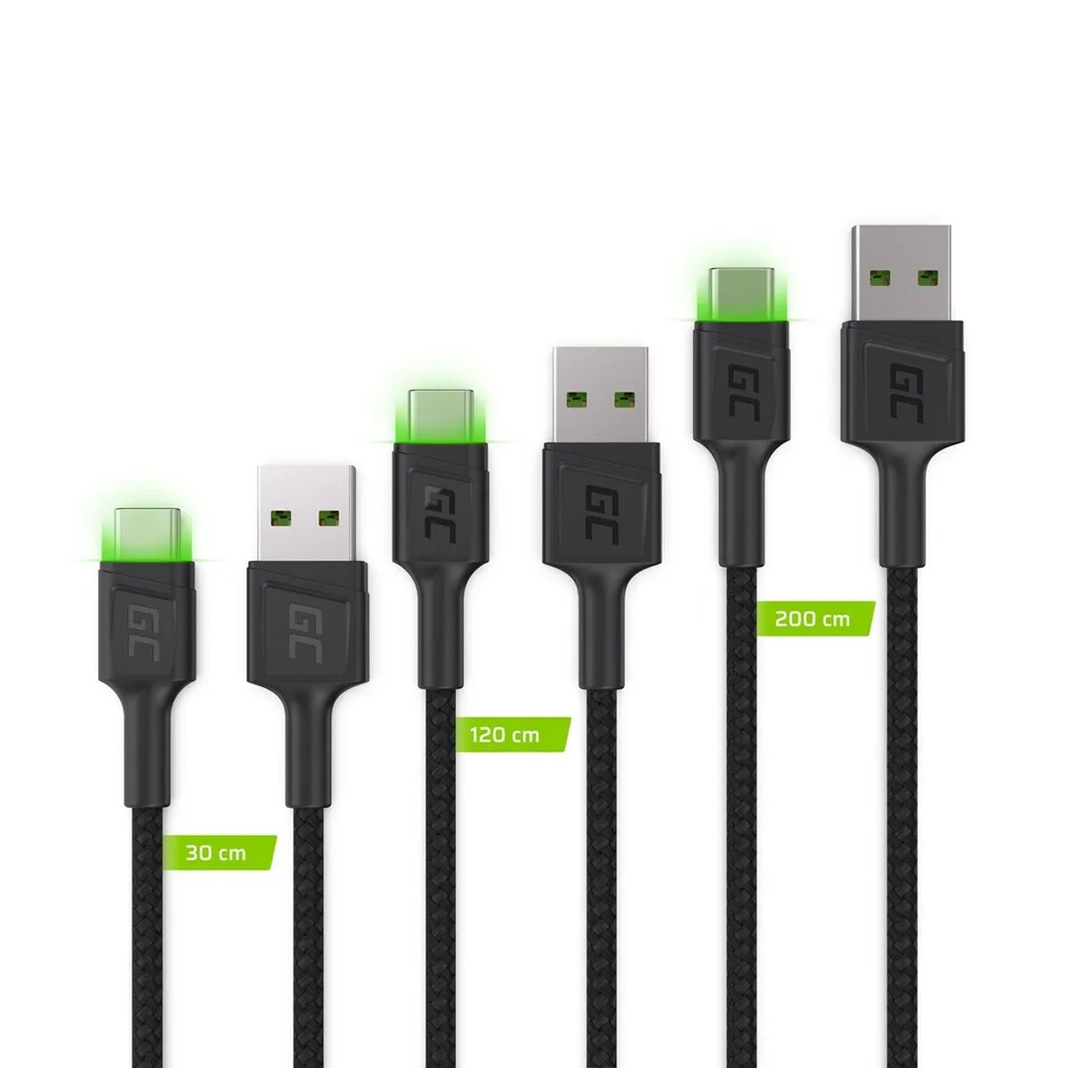 Adaptateur usb vers usb c green cell kabgcset01 noir vert 2 m 3 unites s9110887222. Diaytar capitalise sur la diversité : notre force est de vous offrir un choix immense sans jamais sacrifier la qualité