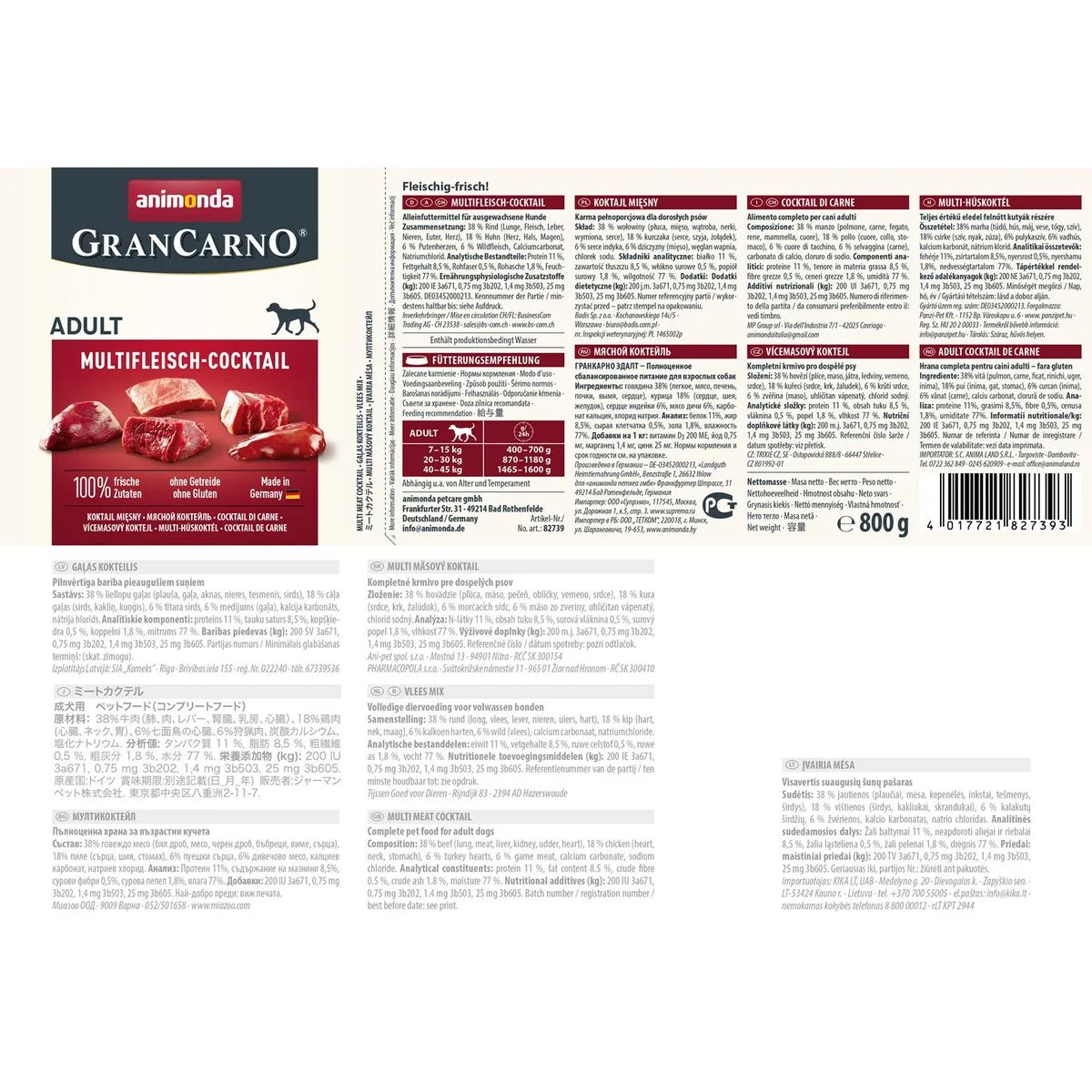 Alimentation humide animonda grancarno poulet dinde viande veau 800 g s910961891. Diaytar révolutionne votre expérience d'achat en ligne avec une curation unique de produits tendance, high-tech et lifestyle