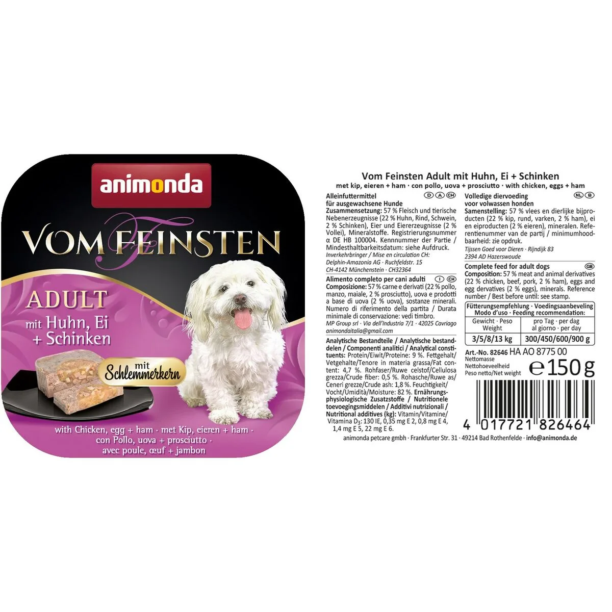 Alimentation humide animonda vom feinsten gourmet poulet jambon 150 g s910961390. Diaytar, c'est le cercle vertueux : des produits de qualité qui améliorent votre vie, qui vous rendent heureux, alors vous revenez.