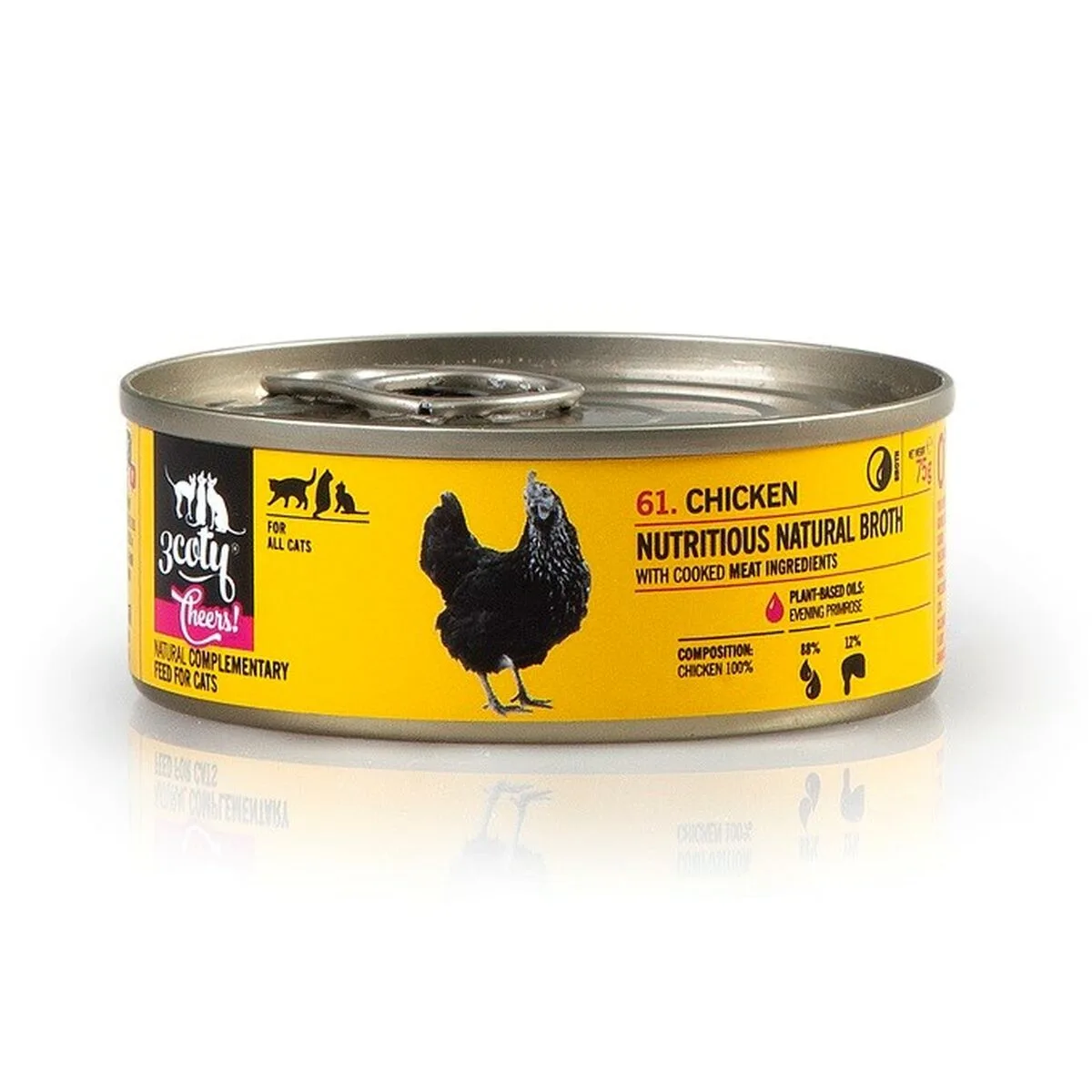 Aliments pour chat 3coty poulet 75 g s9112061078. La qualité Diaytar : un engagement, une promesse, une satisfaction garantie.