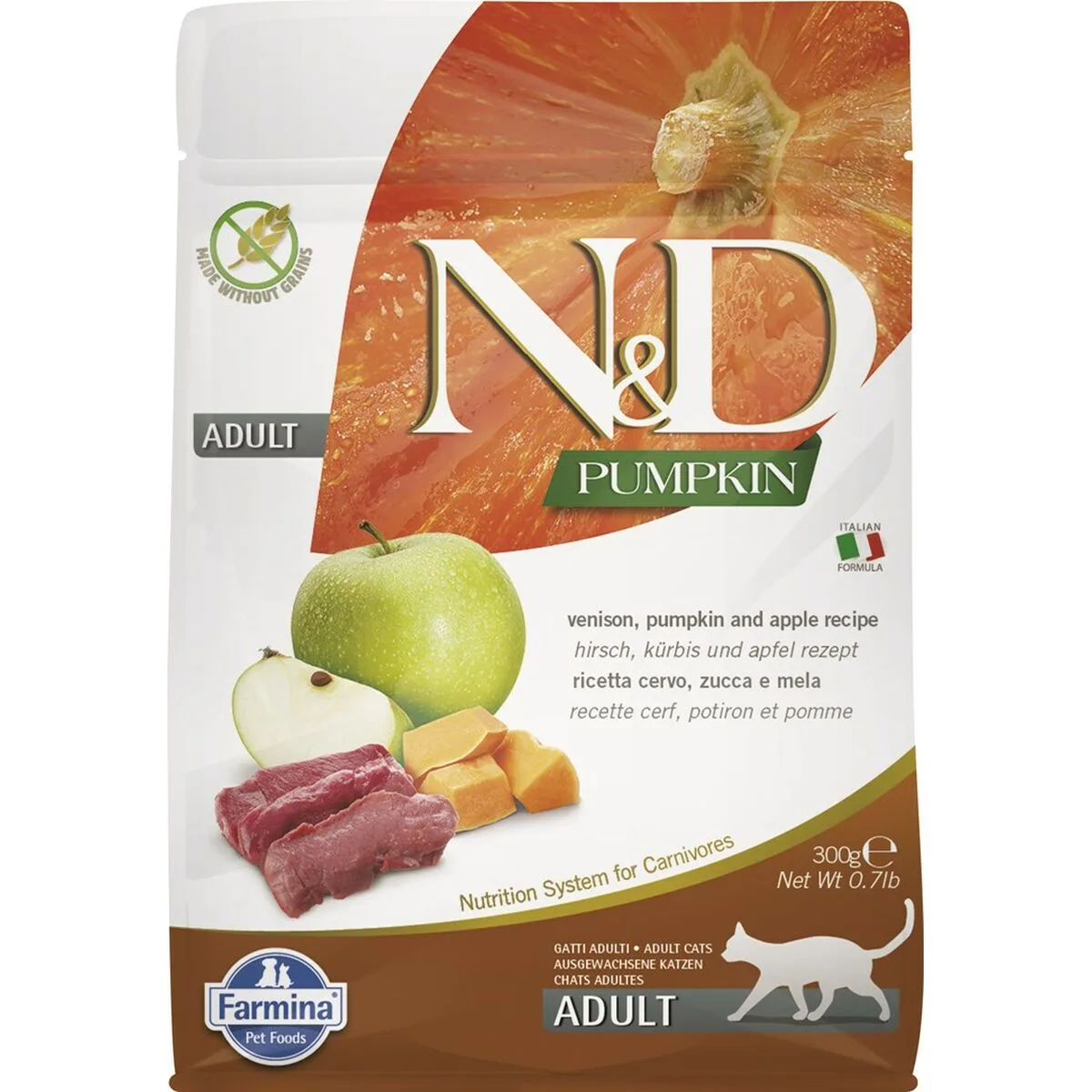 Aliments pour chat farmina n d adulte pomme citrouille renne 300 g s910860346. Diaytar, c'est l'art de la sérendipité appliqué au e-commerce : vous venez pour une chose, vous repartez avec l'objet de vos rêves.