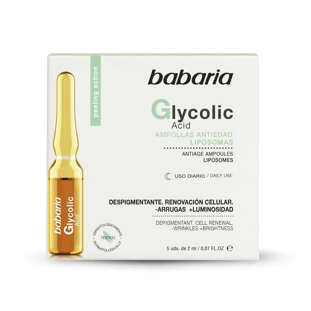 Ampoules babaria acide glycolique 5 x 2 ml s059747642. Chez Diaytar, nous valorisons autant la fonction que la forme dans chaque produit que nous ajoutons à notre collection