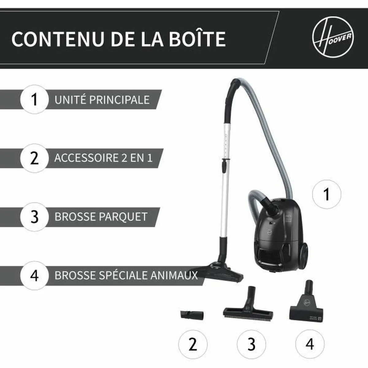 Aspirateur hoover he120pet 011 noir gris 700 w s7101233870. Plongez dans l'univers Diaytar, votre référence pour des produits du quotidien, high-tech et déco, tous porteurs de tendances