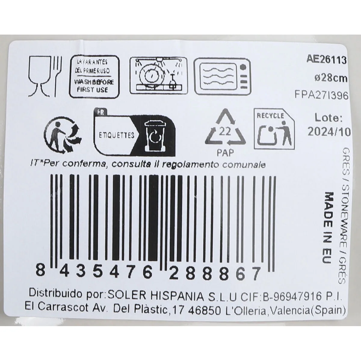 Assiette a pates la mediterranea aelia o 28 cm 6 unites s223734292. C'est officiel : Diaytar devient votre nouvelle addiction shopping. Des produits si bons, vous ne voudrez plus vous arrêter.