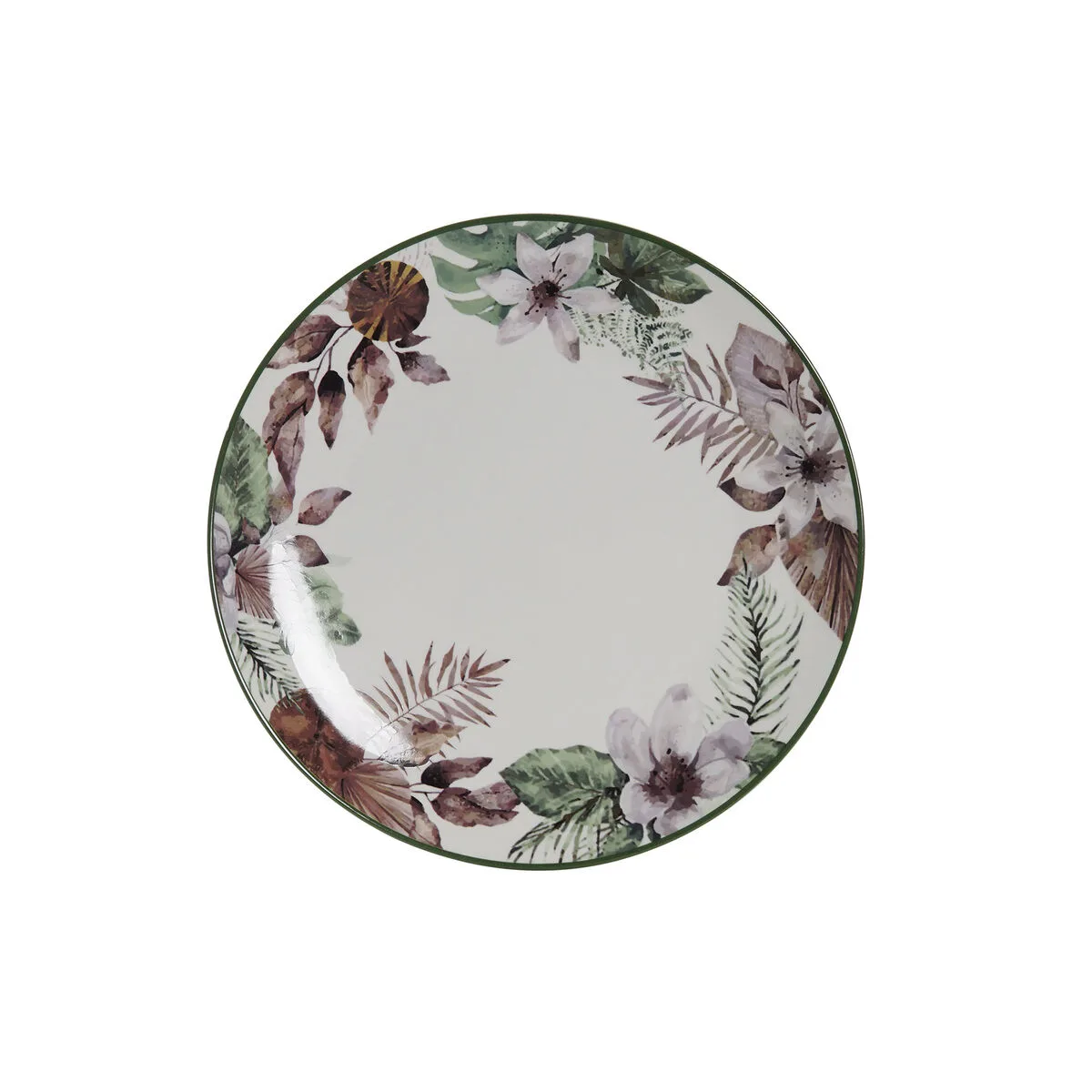 Assiette plate dkd home decor fleurs porcelaine 27 x 27 x 2 cm s303709221. Chez Diaytar, nous transformons vos envies en réalité avec style.
