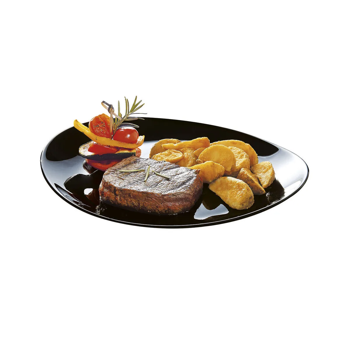 Assiette plate luminarc friends time noir verre 30 x 26 cm viande 12 unites s271154254. Diaytar, c'est l'assurance de produits qui durent, tant dans leur construction que dans leur style intemporel.