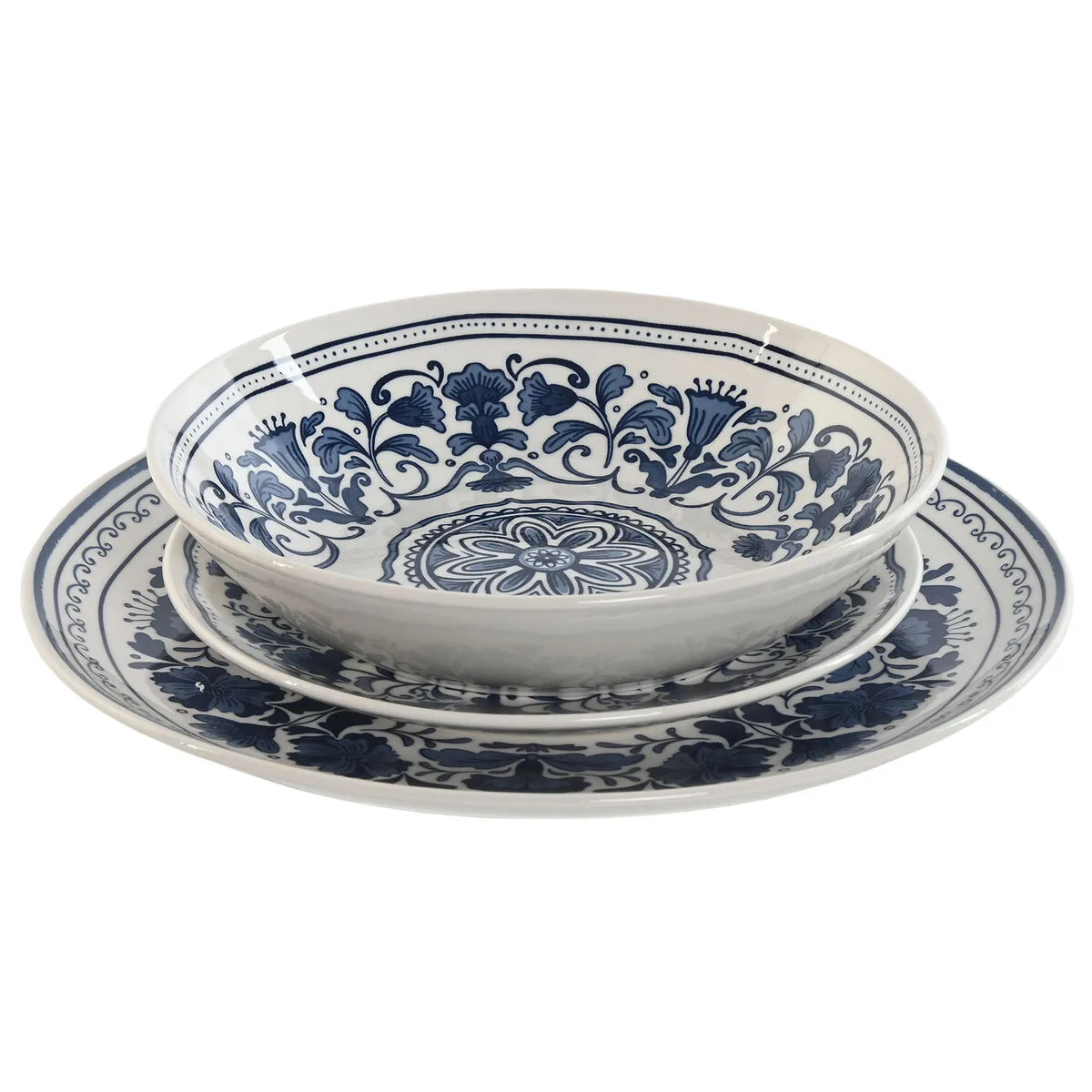 Assiettes home esprit bleu blanc porcelaine arabe 27 x 27 x 2 cm 18 pieces s305817836. Notre algorithme préféré chez Diaytar ? L'humain. Car rien ne remplace le coup de cœur pour un produit exceptionnel.