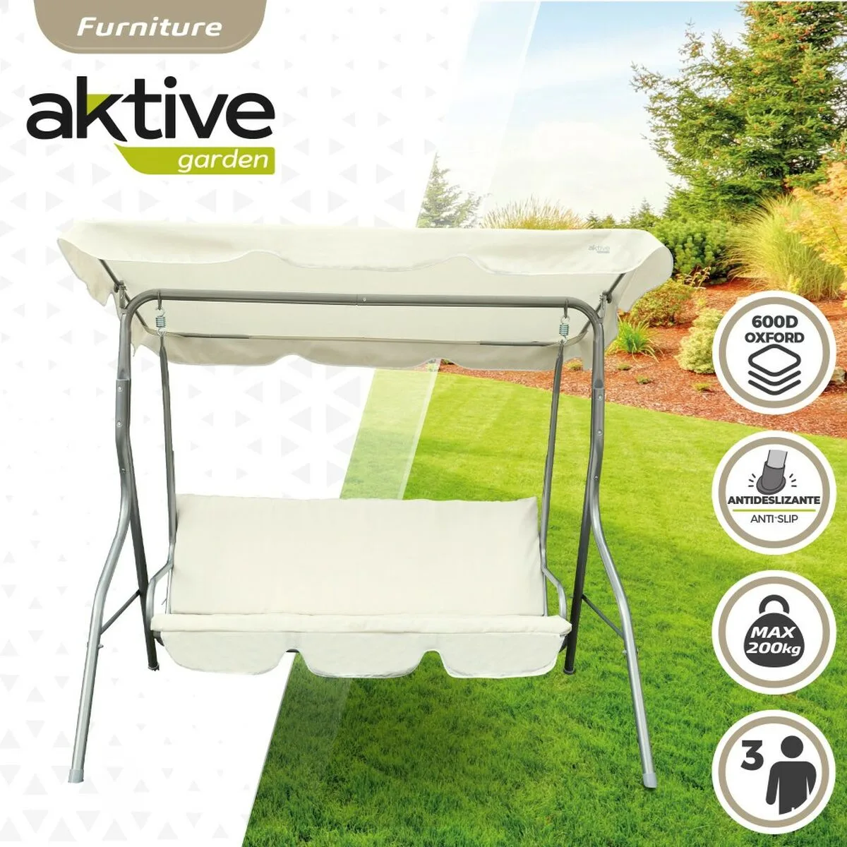 Balancelle aktive 180 x 160 x 107 cm s890134427. Votre foyer mérite le style et le confort des produits Diaytar Home.