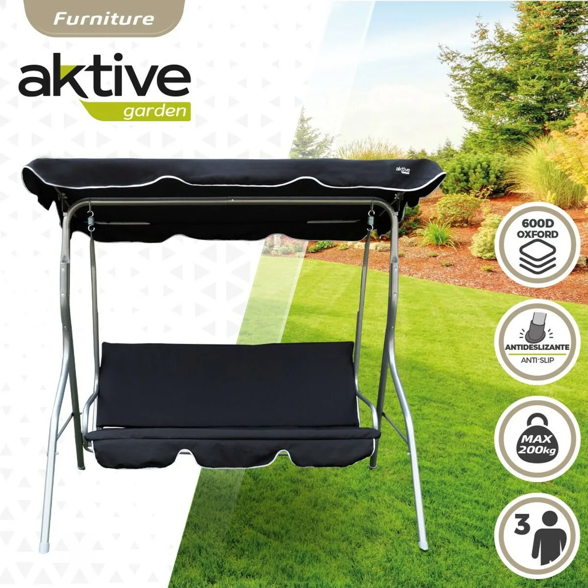 Balancelle aktive 180 x 161 x 107 cm s890134263. Nous sommes fiers de vous présenter Diaytar, une plateforme où l'amour du produit général et tendance est roi