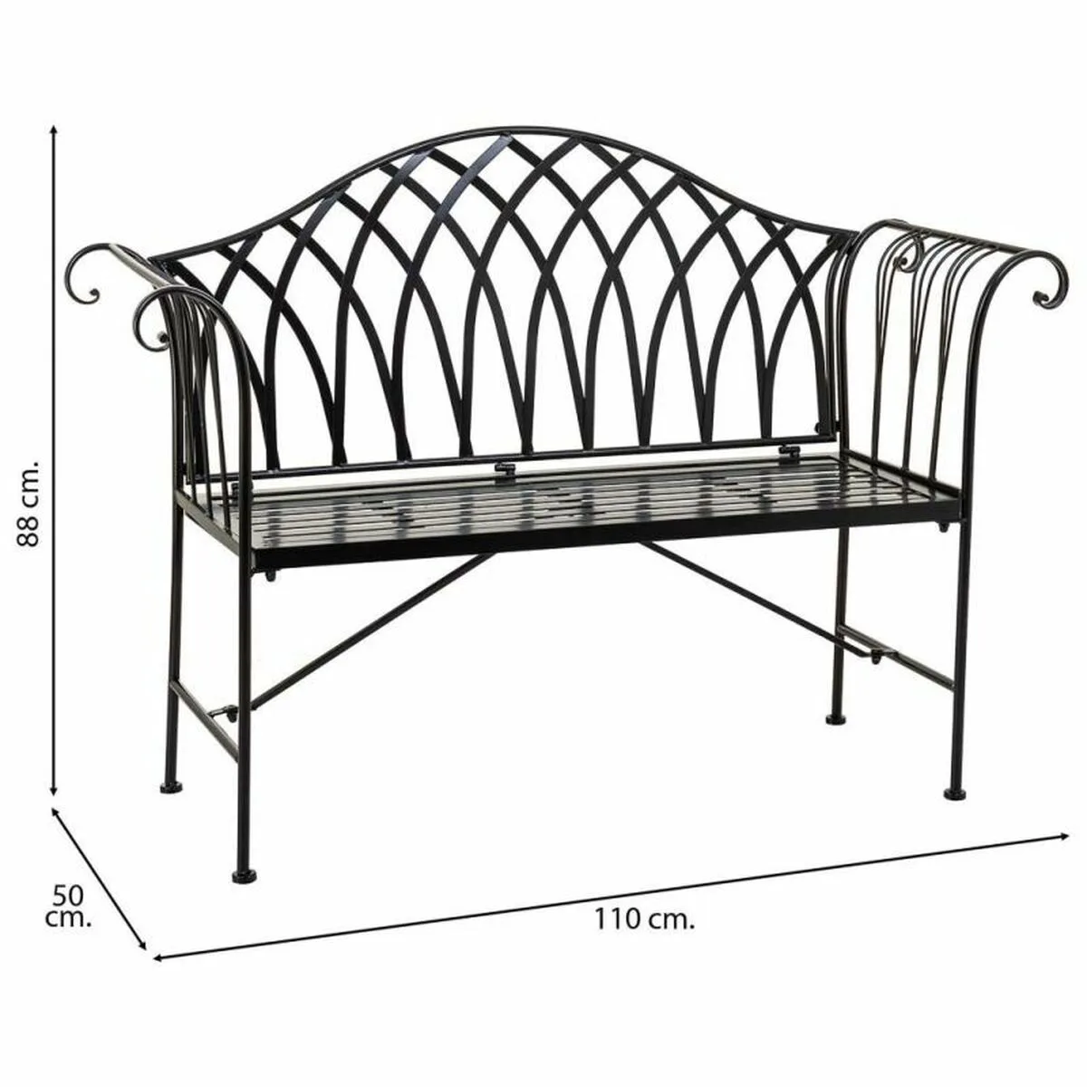 Banc alexandra house living noir fer 50 x 88 x 110 cm d163223564. Diaytar, c'est la démonstration que le meilleur des produits est à portée de clic, sans compromis, sans attente.