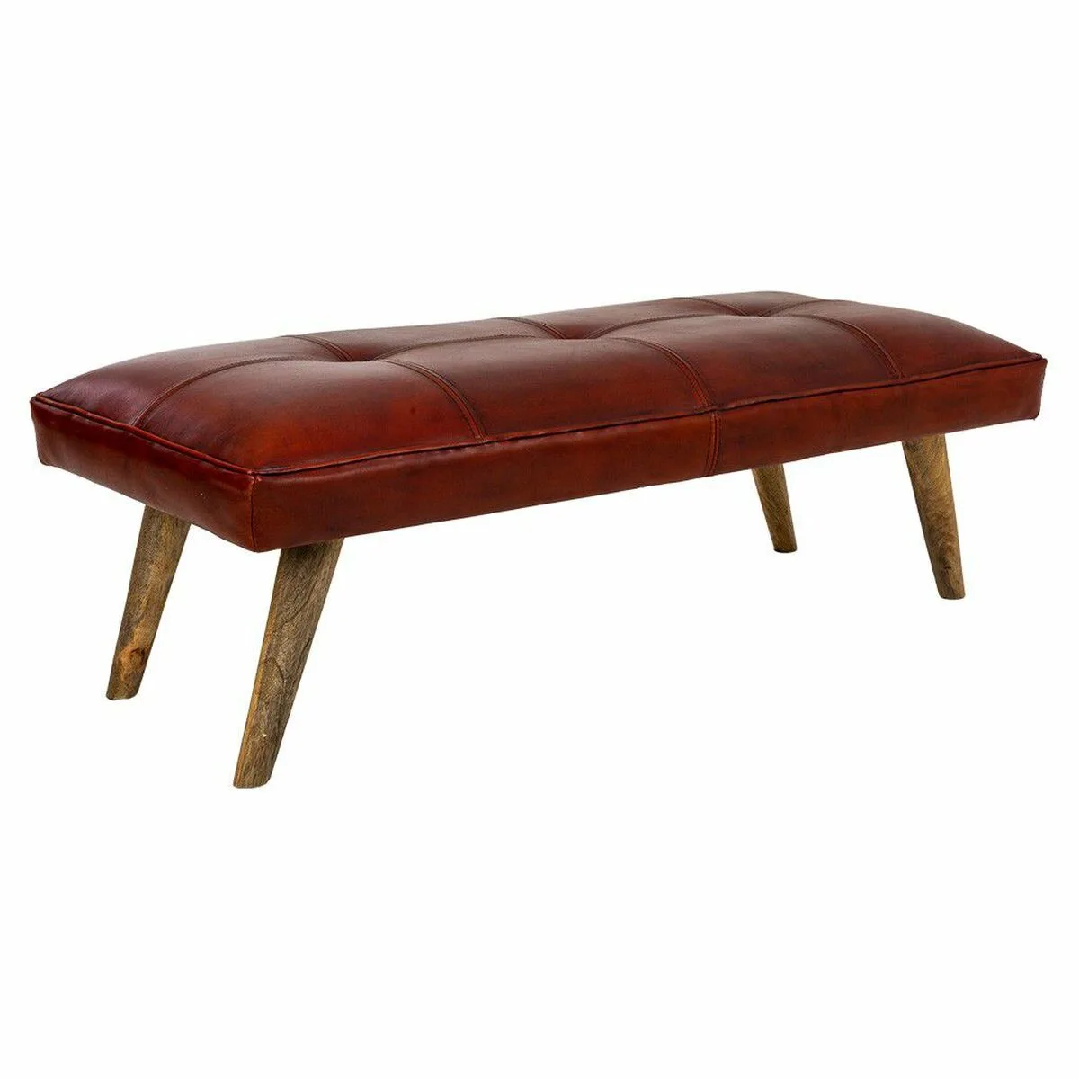 Banquette alexandra house living rouge cuir bois de manguier 53 x 38 x 115 cm d163119471. Explorez Diaytar et laissez-vous surprendre par notre diversité de produits.