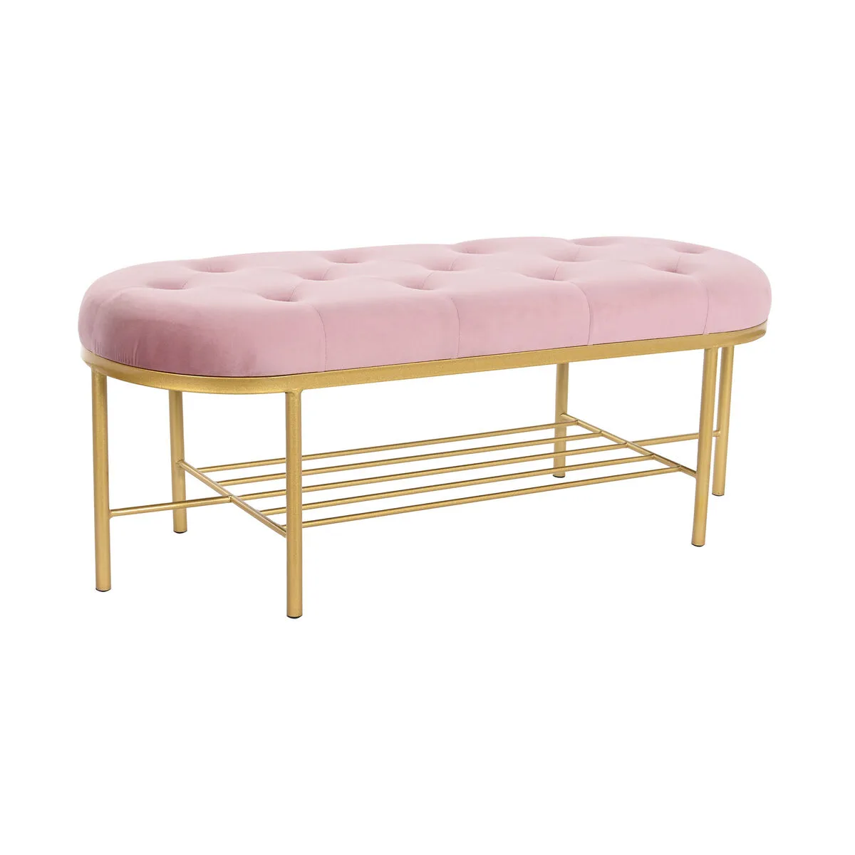 Banquette dkd home decor 100 x 35 x 40 cm rose dore metal s304438729. Chez Diaytar, nous ne vendons pas que des produits, nous proposons des solutions, du rêve et un peu de magie au quotidien