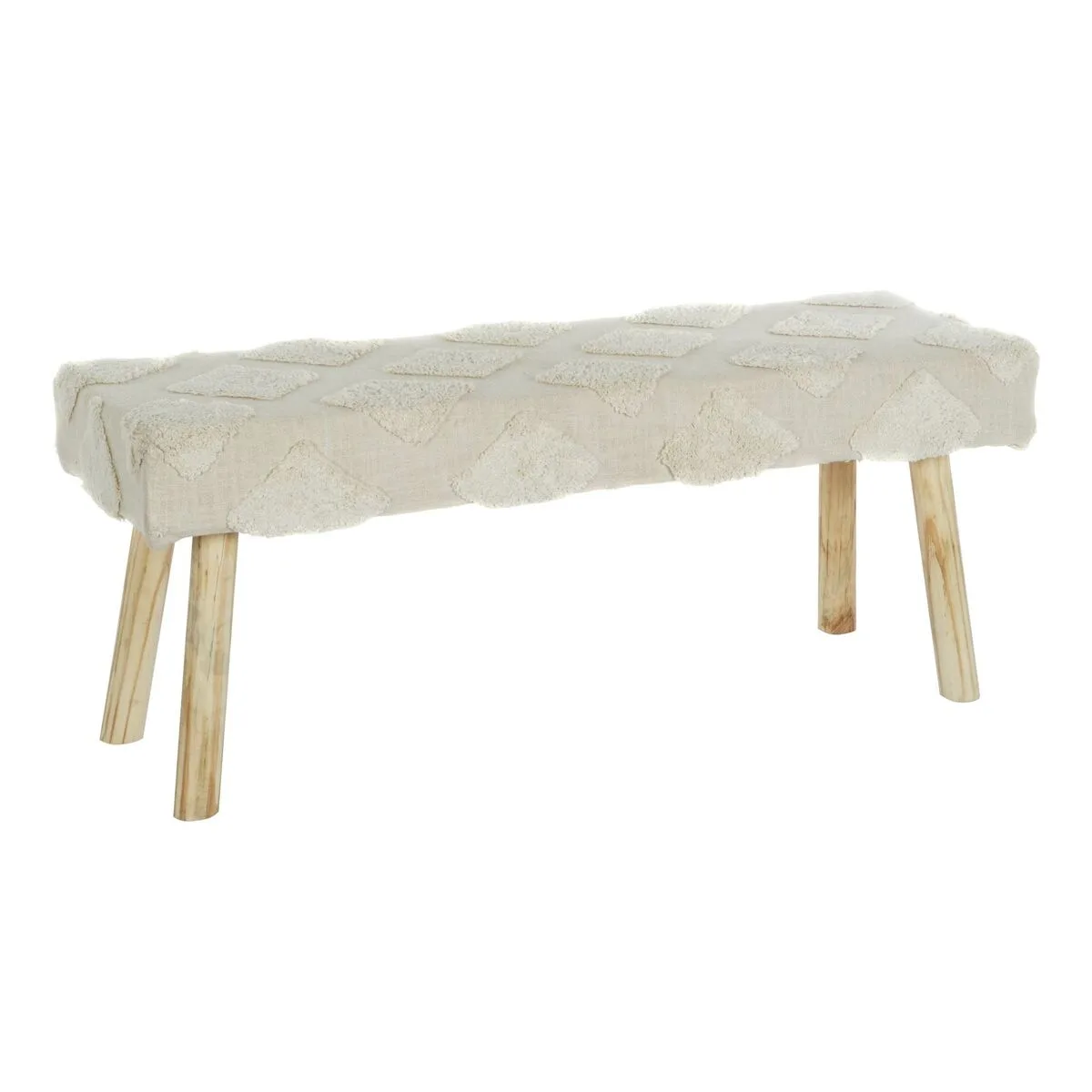 Banquette dkd home decor blanc naturel bois 120 x 50 x 40 cm s305258650. Bienvenue chez Diaytar, où nous croyons que le meilleur produit est celui qui vous trouve, et non l'inverse.