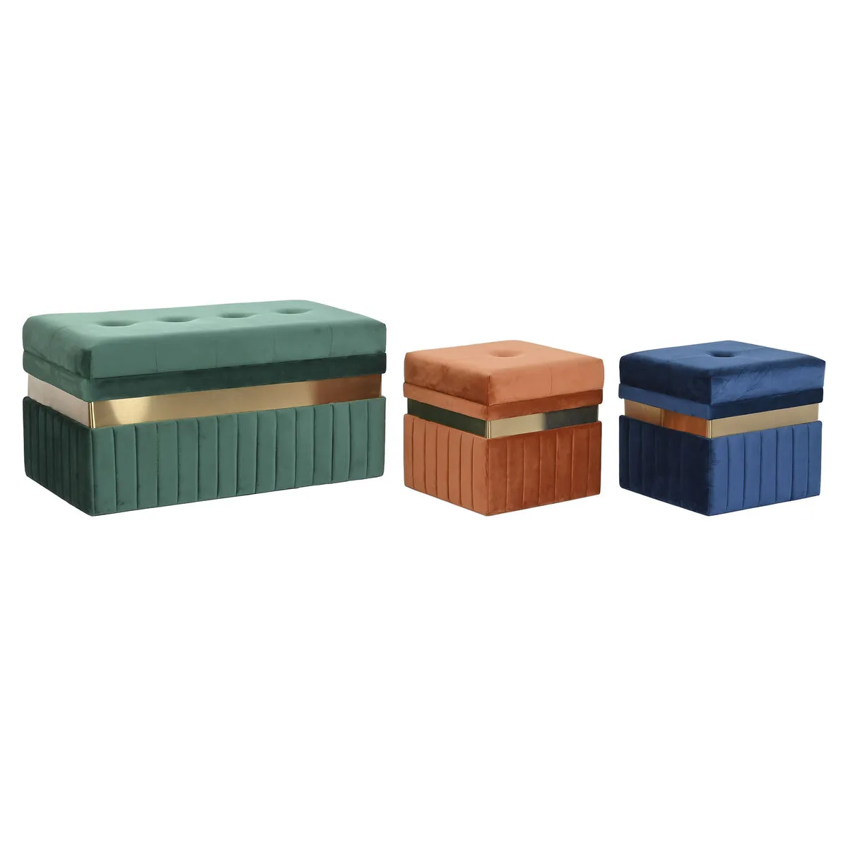 Banquette dkd home decor bleu vert orange dore bois mdf 93 x 47 x 45 cm 3 unites s304436893. Avec Diaytar, redécouvrez le plaisir de l'achat en ligne grâce à une approche humaine des produits et de la curation