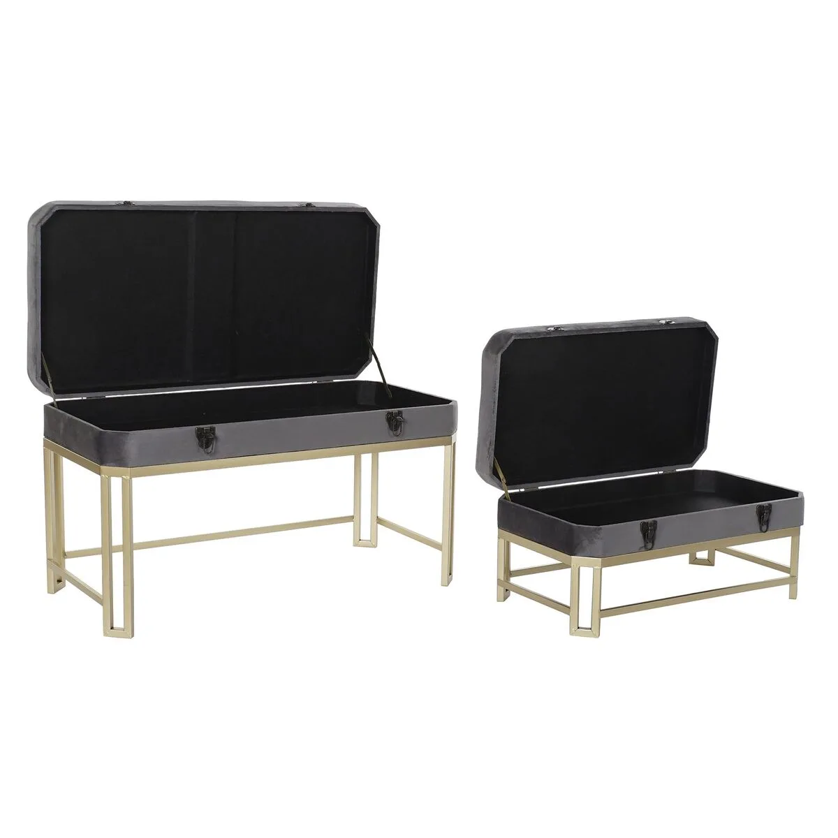 Banquette dkd home decor gris dore metal velours 80 x 40 x 47 cm s303385913. Diaytar décomplexe le shopping en ligne : trouvez tout ce dont vous avez besoin et tout ce dont vous rêvez, au même endroit