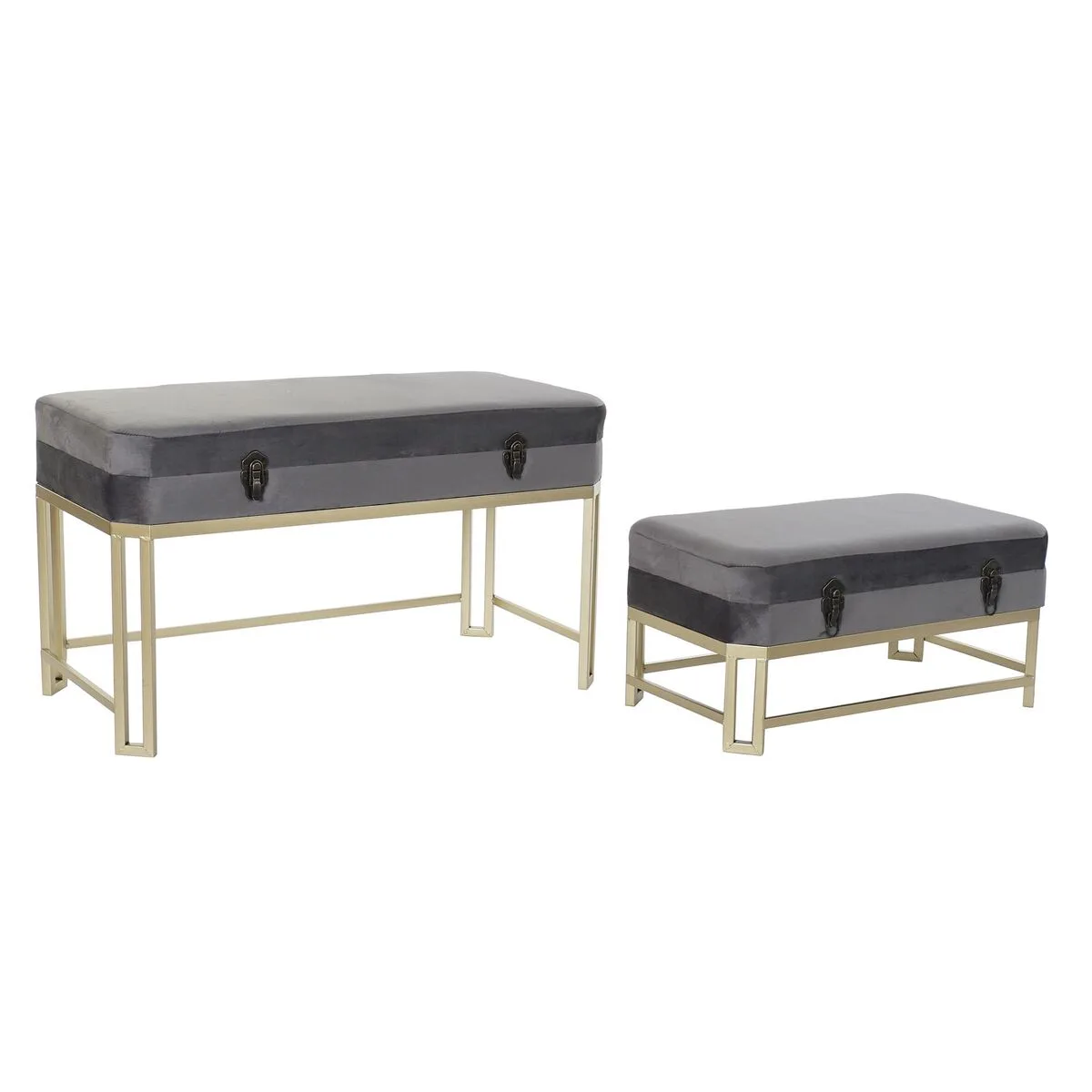 Banquette dkd home decor gris dore metal velours 80 x 40 x 47 cm s303385942. Nous avons infusé Diaytar avec une dose massive de passion pour le produit. Contagieux : vous allez l'attraper.