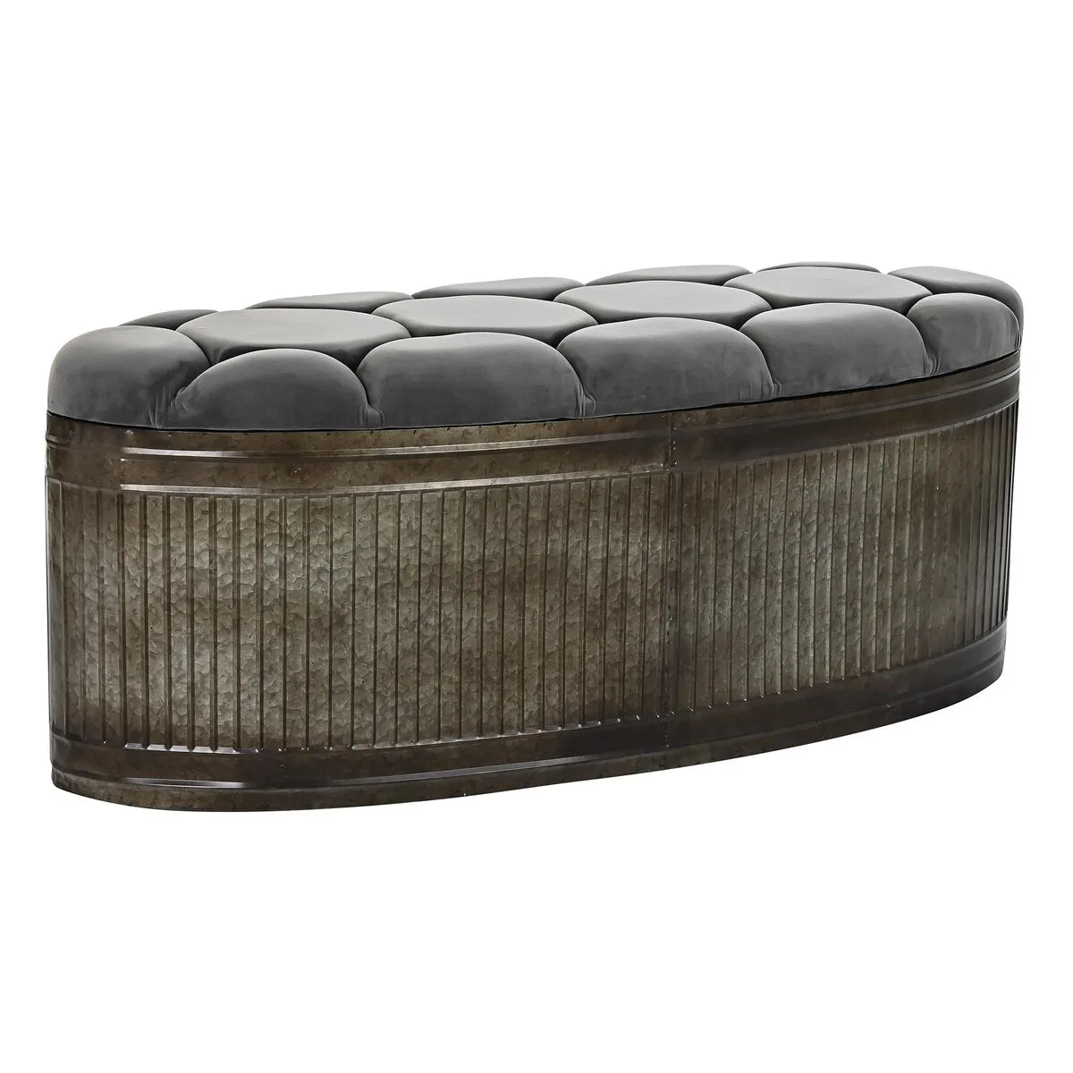 Banquette dkd home decor gris metal 117 x 42 x 47 cm s303412870. Diaytar anticipe les tendances pour vous offrir le meilleur de la mode.