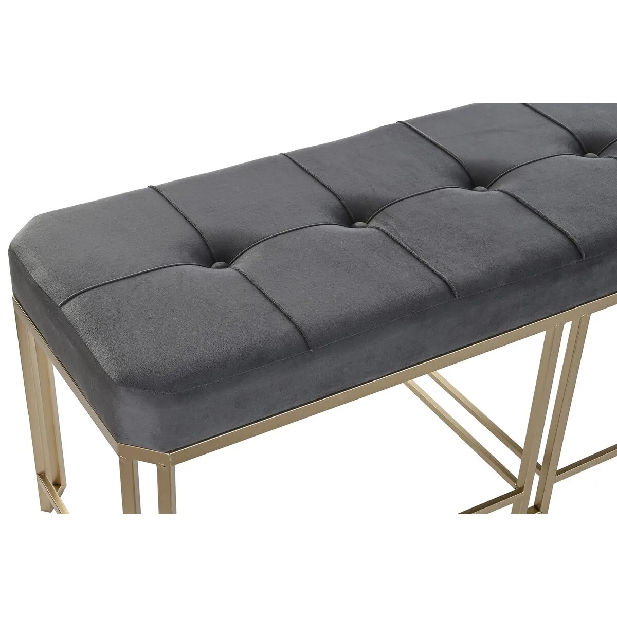 Banquette dkd home decor gris metal velours 120 x 40 x 47 cm s303386176. Diaytar, la preuve qu'une boutique généraliste peut être synonyme de goût, d'exigence et d'innovation constante