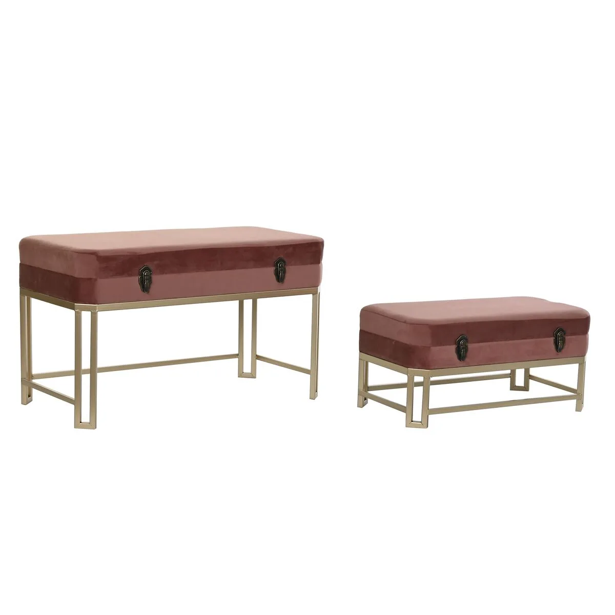 Banquette dkd home decor rose dore metal velours 80 x 40 x 47 cm s303385890. Bienvenue sur Diaytar, la plateforme qui a réussi le pari de rendre le shopping généraliste aussi excitant que la mode.