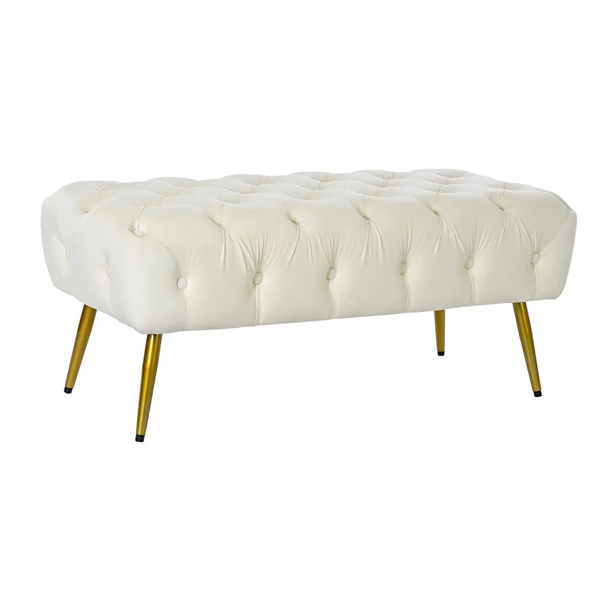 Banquette home esprit creme dore polyester metal 103 x 46 x 42 cm s306167261. Diaytar : La boutique qui réunit qualité, tendance et prix accessibles sous un même toit.