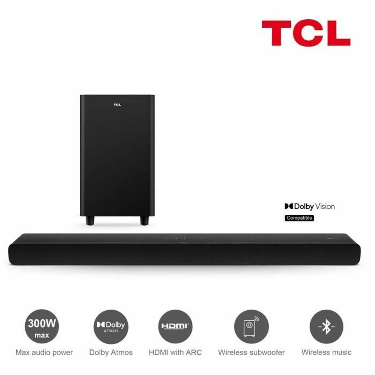 Barre audio tcl noir 300 w s7101800036. Diaytar, le nom qui garantit que chaque produit, du plus technologique au plus basique, a été choisi avec goût et exigence