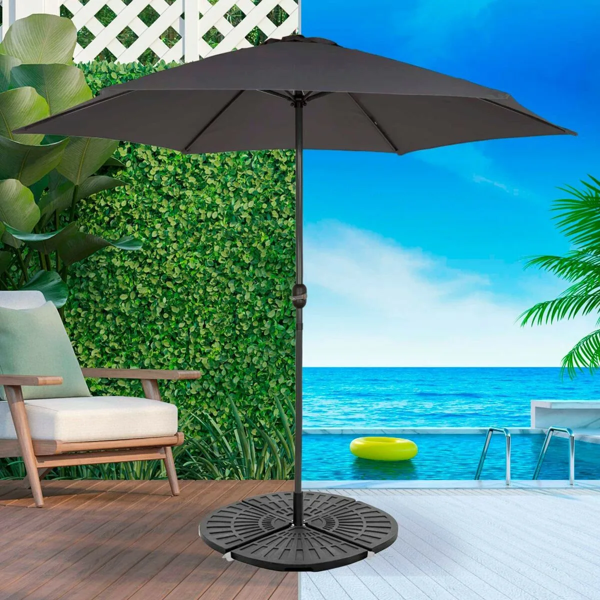 Base pour parapluie aktive 48 x 7 5 x 48 cm plastique s890122871. Diaytar, c'est l'alliance inattendue entre la rigueur suisse et la créativité italienne, appliquée au produit généraliste.