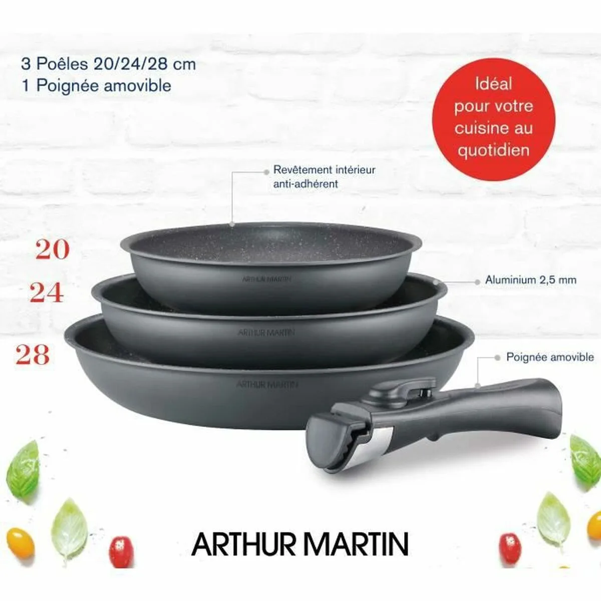 Batterie de cuisine arthur martin am521 gris 4 pieces s718760419. Diaytar, c'est l'art de la sérendipité appliqué au e-commerce : vous venez pour une chose, vous repartez avec l'objet de vos rêves.
