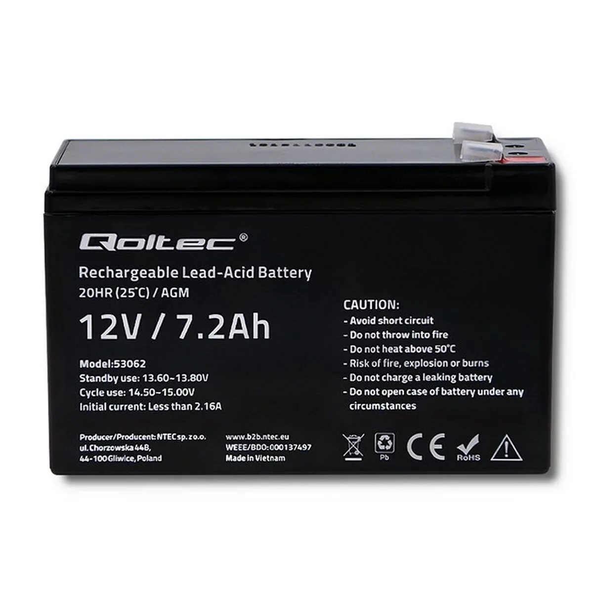 Batterie pour systeme d alimentation sans interruption qoltec 53062 7200 mah 12 v s912996025. Soyez à la pointe de la tendance et de la technologie avec Diaytar, votre partenaire pour un shopping généraliste avisé
