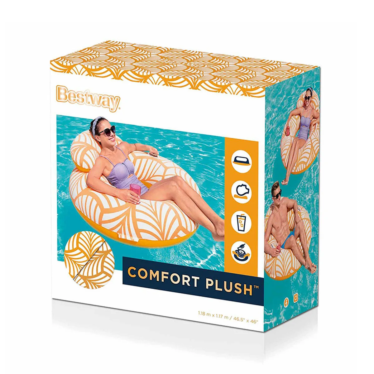 Bestway fauteuil gonflable confort deluxe avec dossier et poignees 118x117 cm plage et piscine 43643 d140029411. Diaytar, c'est le compagnon des visionnaires, de ceux qui achètent aujourd'hui les produits qui seront incontournables demain.