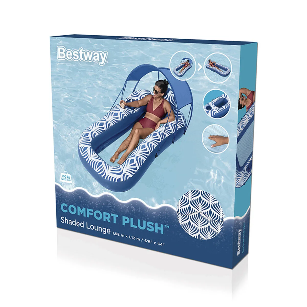 Bestway matelas gonflable avec parasol comfort plush 198x112 cm plage et piscine 43732 d140031067. Nous sommes les archéologues du produit parfait. Diaytar exhume pour vous les trésors cachés du marché.