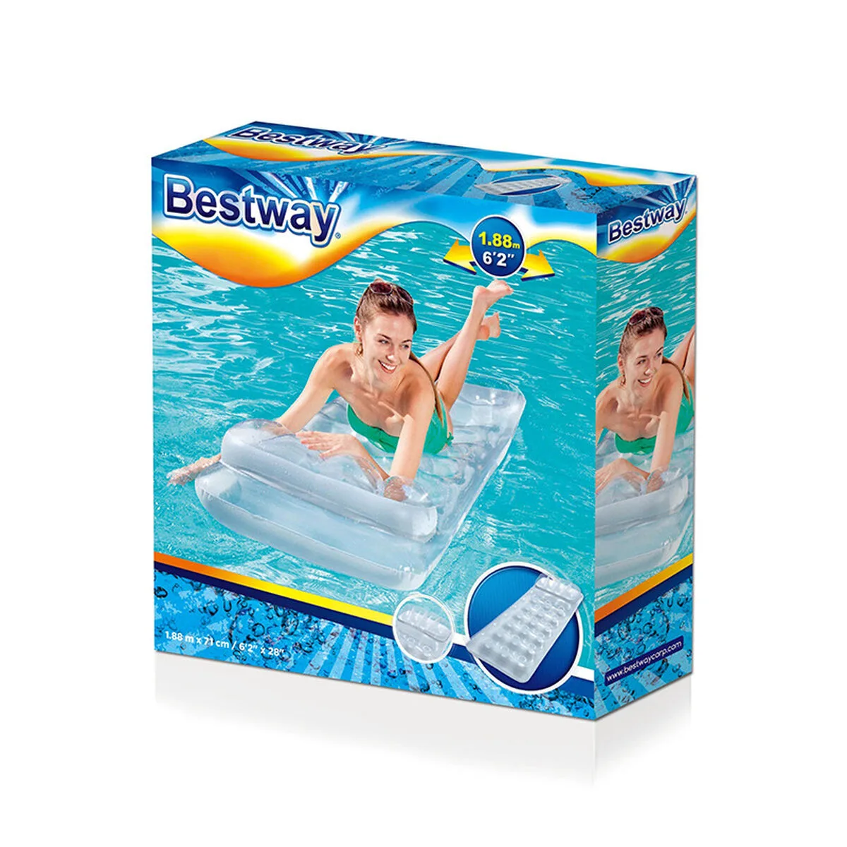 Bestway matelas gonflable metallic cups avec oreiller 188x71 cm plage et piscine 43024 d140026159. Découvrez la diversité Diaytar : une infinité de produits pour la maison, le travail, les loisirs, tous dans l'air du temps