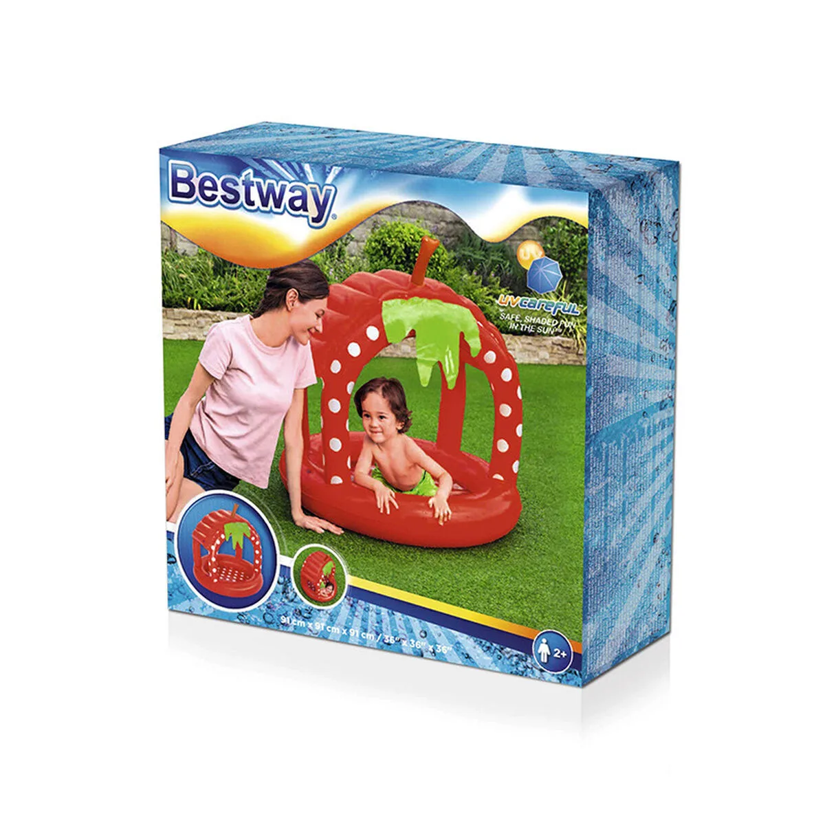 Bestway piscine gonflable enfant avec toit sol rembourre 91x91x91 cm 2 ans jardin 52387 d140037143. Révélez votre style avec la collection capsule Diaytar, limitée et exclusive.