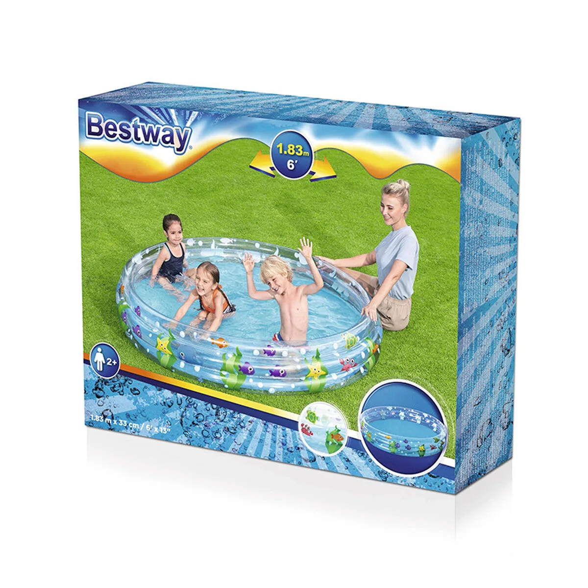 Bestway piscine gonflable enfants 3 anneaux transparente vie marine 183x33 cm 2 ans jardin 51005 d140032115. Diaytar a sélectionné pour vous une palette de produits allant de l'électronique grand public aux must-have de la maison