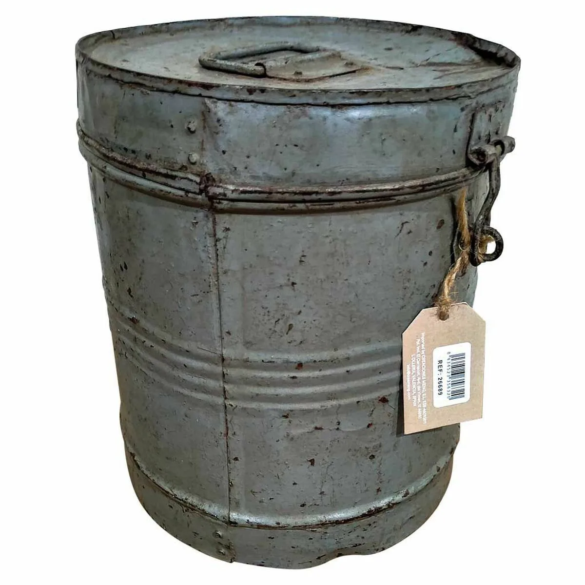 Bidon decoratif alexandra house living gris fer style artisanal 26 x 30 x 26 cm d163256436. Pour un shopping sans limites : Diaytar déniche pour vous le meilleur des produits généraux, électroniques et de style de vie
