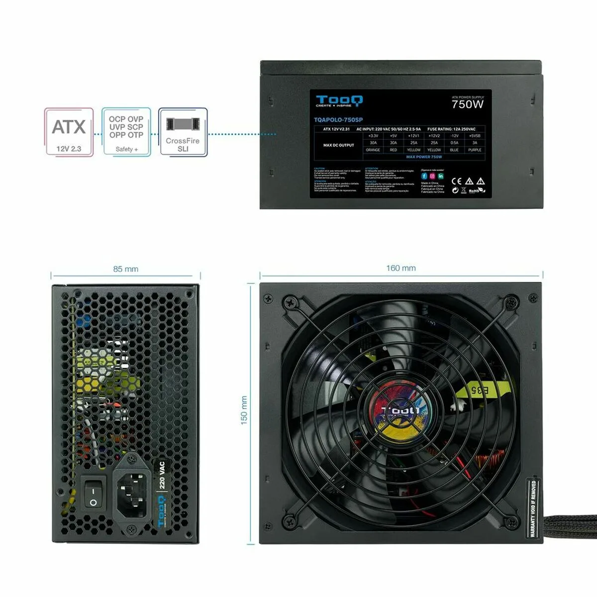 Bloc d alimentation tooq tqapolo 750sp atx 750 w ce rohs s990745050. Diaytar : Parce que vous méritez le meilleur, nous sélectionnons l'excellence.