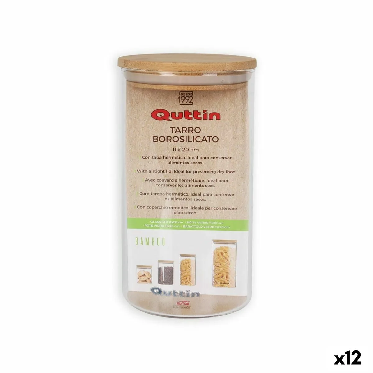 Bocal quttin silicone verre borosilicate 1 45 l 12 unites s223355564. Bienvenue sur Diaytar, la plateforme qui a réussi le pari de rendre le shopping généraliste aussi excitant que la mode.