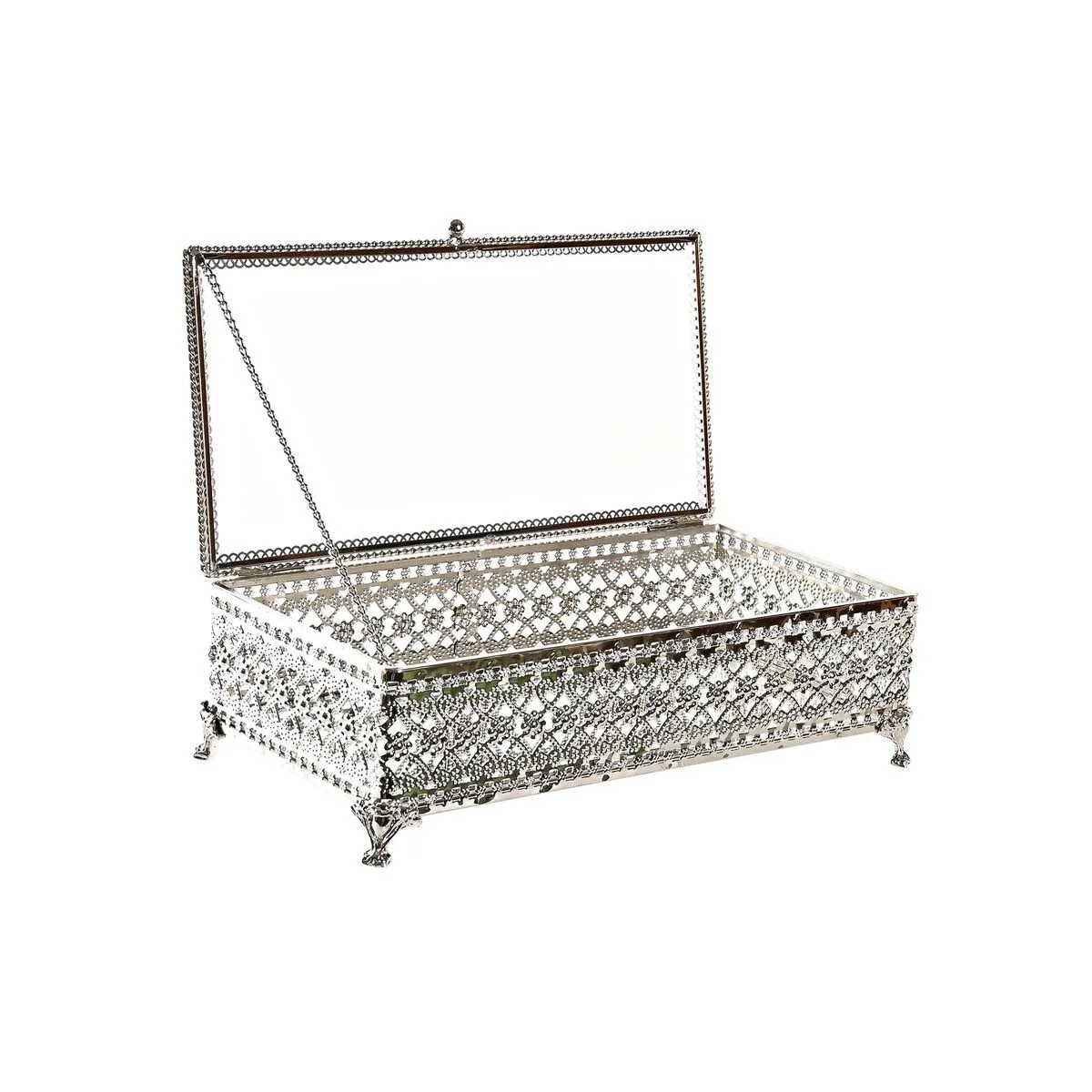 Boite a bijoux dkd home decor verre argente metal 25 5 x 12 5 x 7 5 cm s303076665. Pour ceux qui refusent de choisir entre fonctionnel et esthétique : Diaytar propose les deux dans chaque produit