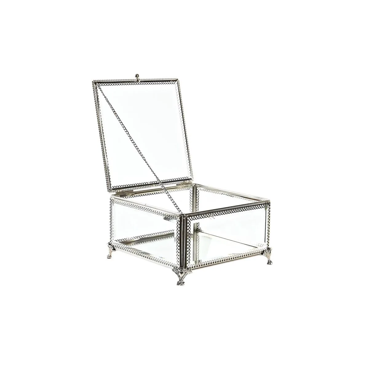 Boite a bijoux dkd home decor verre metal 16 x 16 x 10 cm argente transparent s303076281. Découvrez la diversité Diaytar : une infinité de produits pour la maison, le travail, les loisirs, tous dans l'air du temps