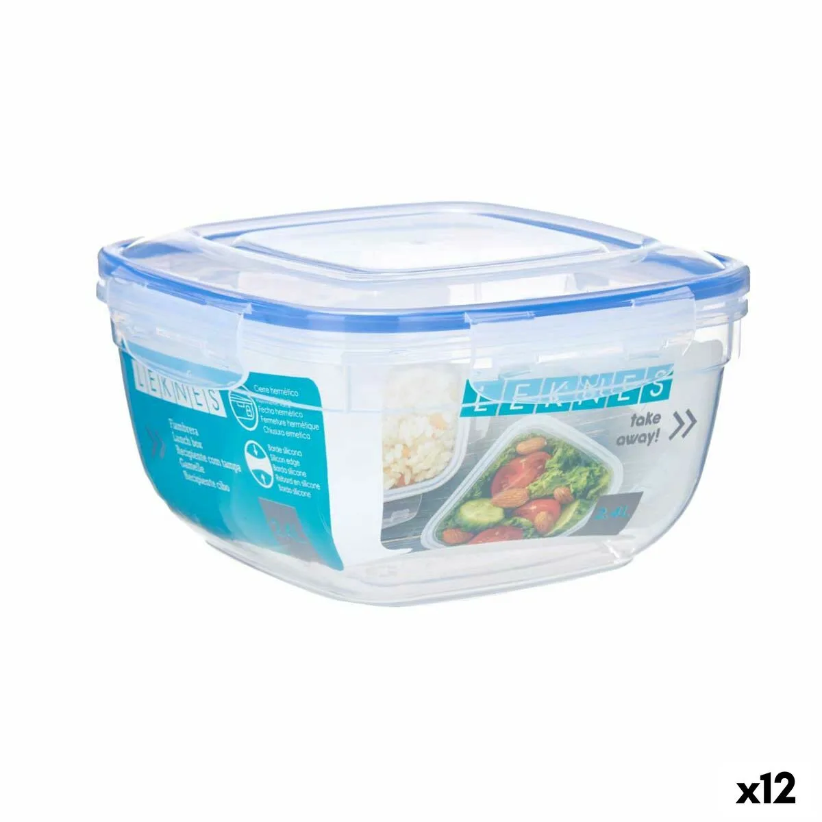 Boite a lunch hermetique leknes 30105 transparent plastique carre 2 4 l 20 x 11 x 20 cm 12 unites s362668114. Diaytar, c'est l'évidence : une plateforme simple, des produits beaux, une expérience fluide. Le trio gagnant.