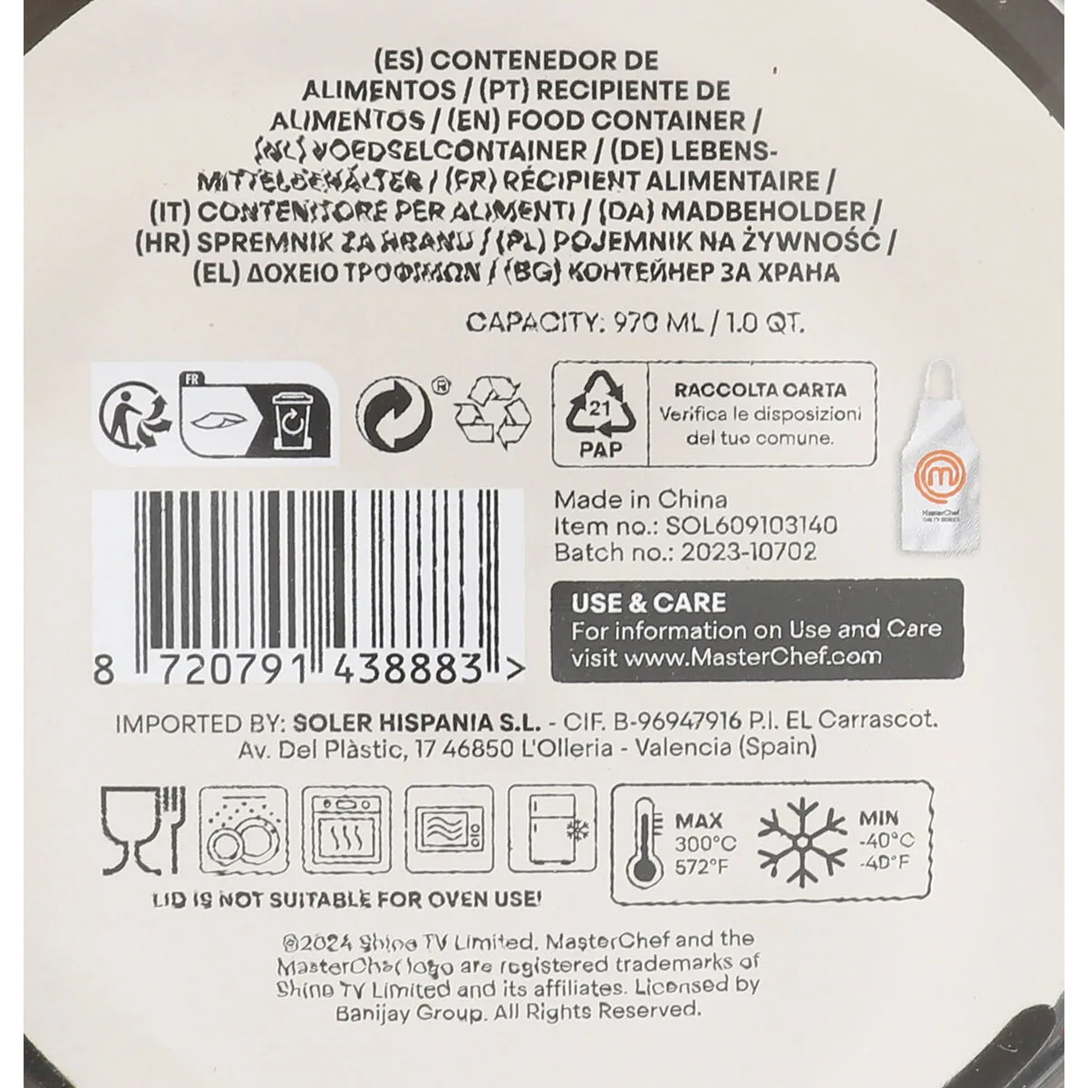 Boite a lunch hermetique masterchef gris transparent ronde 970 ml 6 unites s223550165. Diaytar cultive l'art de la surprise en vous proposant constamment de nouveaux produits généraux et high-tech inattendus