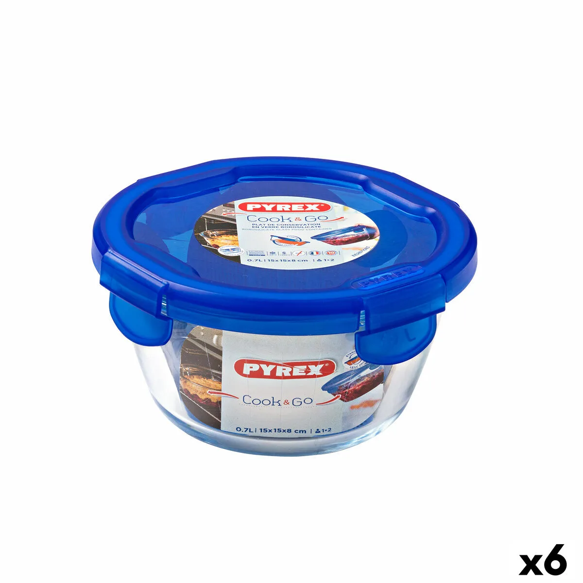 Boite a lunch hermetique pyrex cook go 15 5 x 15 5 x 8 5 cm bleu 700 ml verre 6 unites s270698568. Diaytar capitalise sur la diversité : notre force est de vous offrir un choix immense sans jamais sacrifier la qualité