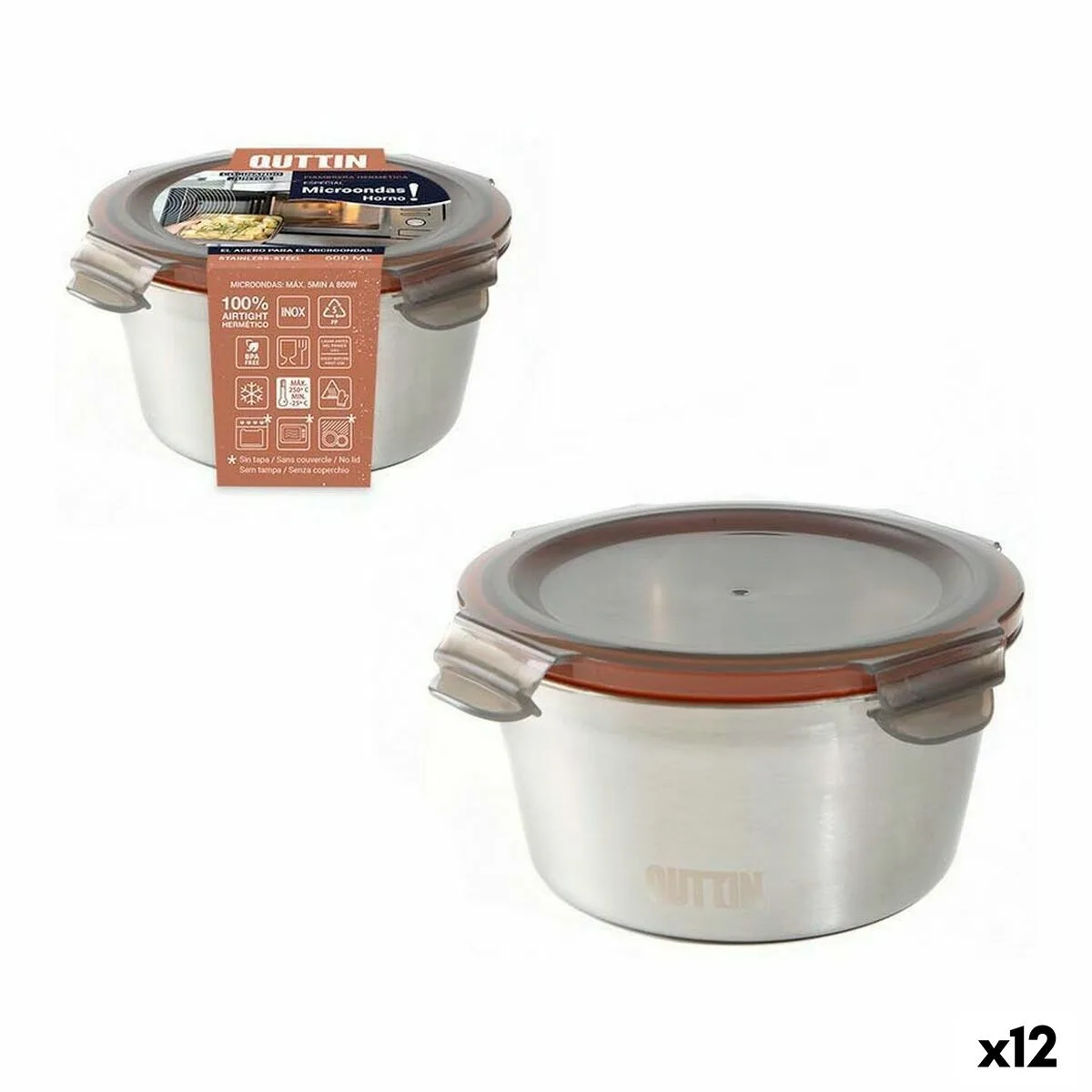 Boite a lunch hermetique quttin ronde acier inoxydable argente acier 12 unites s223030470. Diaytar Fashion : Soyez à la pointe de la mode avec nos collections exclusives.
