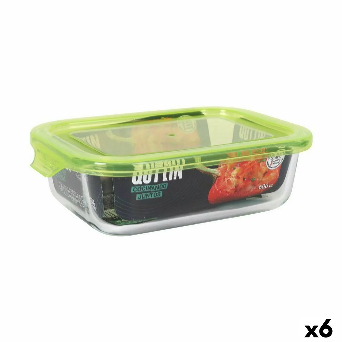 Boite a lunch hermetique quttin vert transparent rectangulaire 0 6 l 6 unites s223267142. Votre boutique de confiance Diaytar vous accompagne dans tous vos projets.