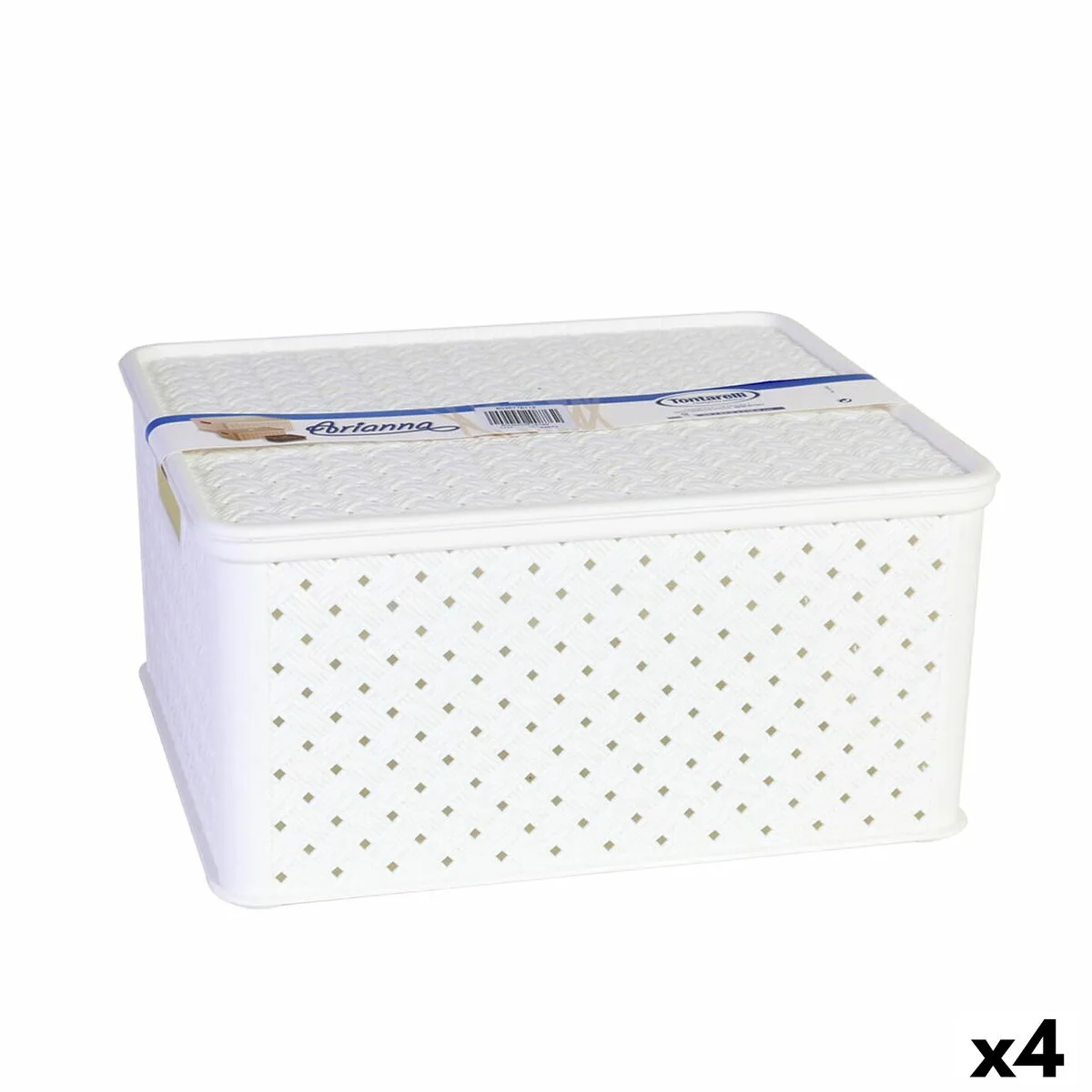 Boite de rangement avec couvercle tontarelli arianna blanc 13 l 33 x 29 x 16 cm 4 unites s222821538. Transformez votre intérieur avec les produits déco Diaytar !