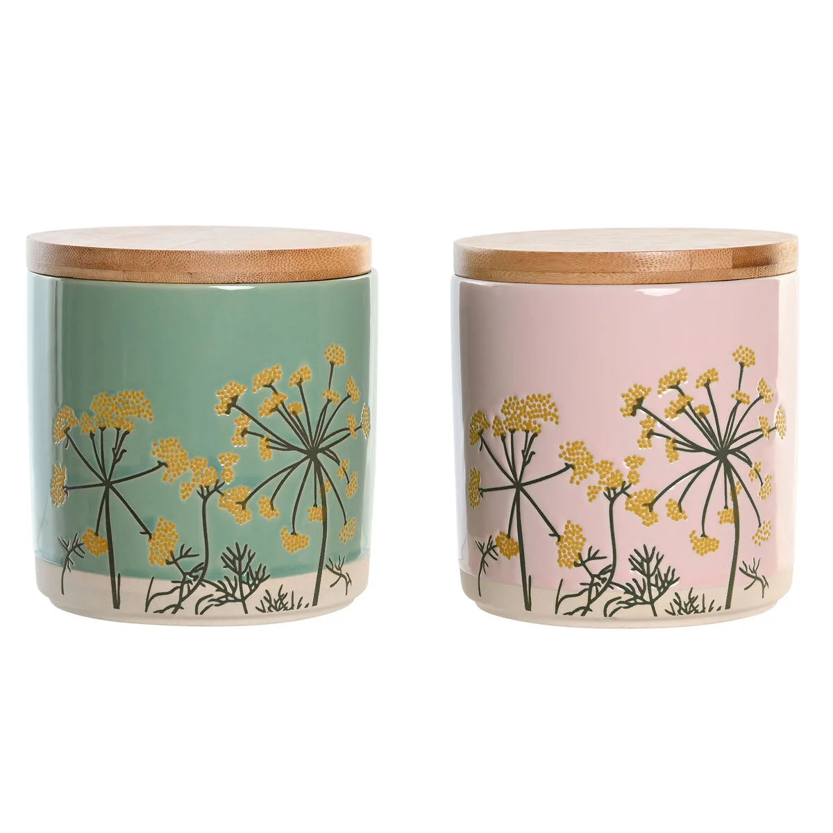 Boite dkd home decor 11 5 x 11 5 x 12 cm floral rose vert bambou gres shabby chic 2 unites s304472796. Pour un shopping sans limites : Diaytar déniche pour vous le meilleur des produits généraux, électroniques et de style de vie