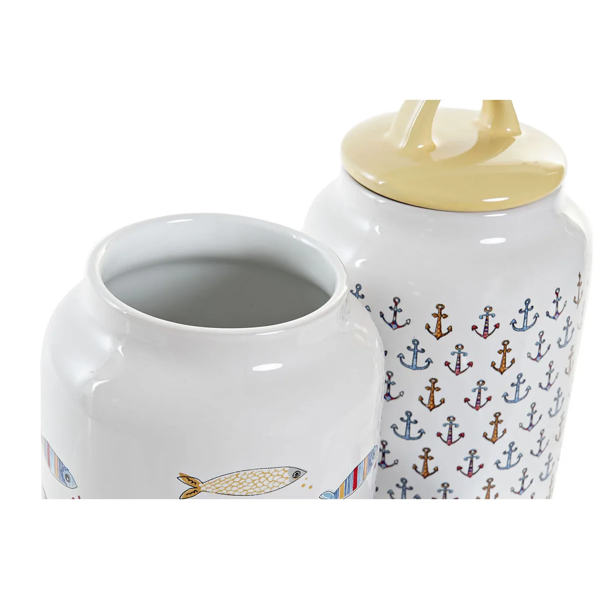 Boite dkd home decor blanc multicouleur gres mediterraneen 2 unites s303695728. Les dernières tendances mode vous attendent chez Diaytar !